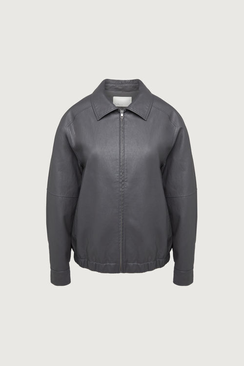 VEGAN LEATHER BOMBER JACKET